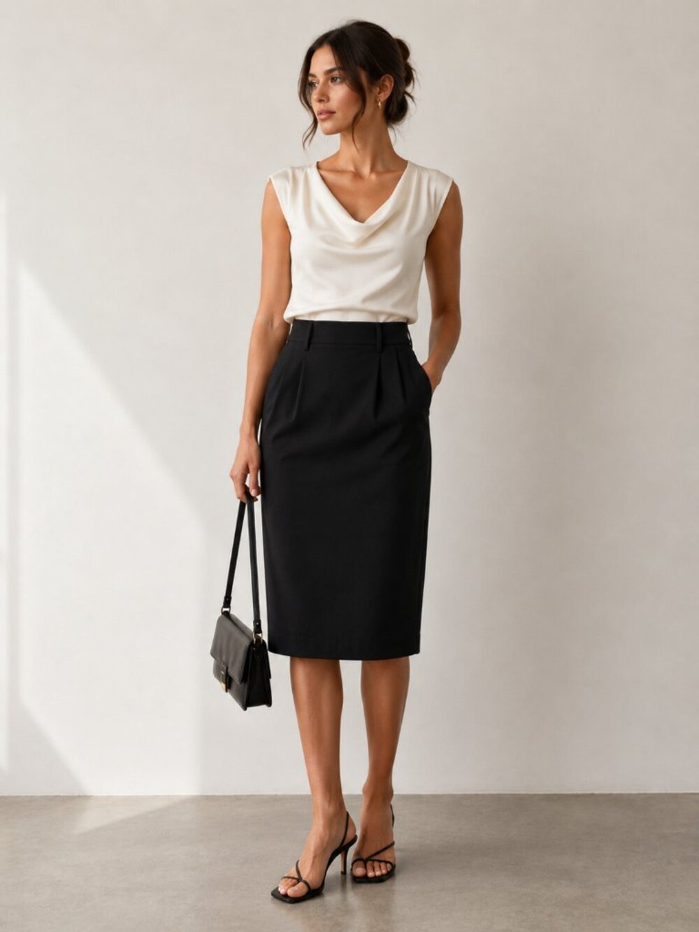 Boden Black Pencil Skirt